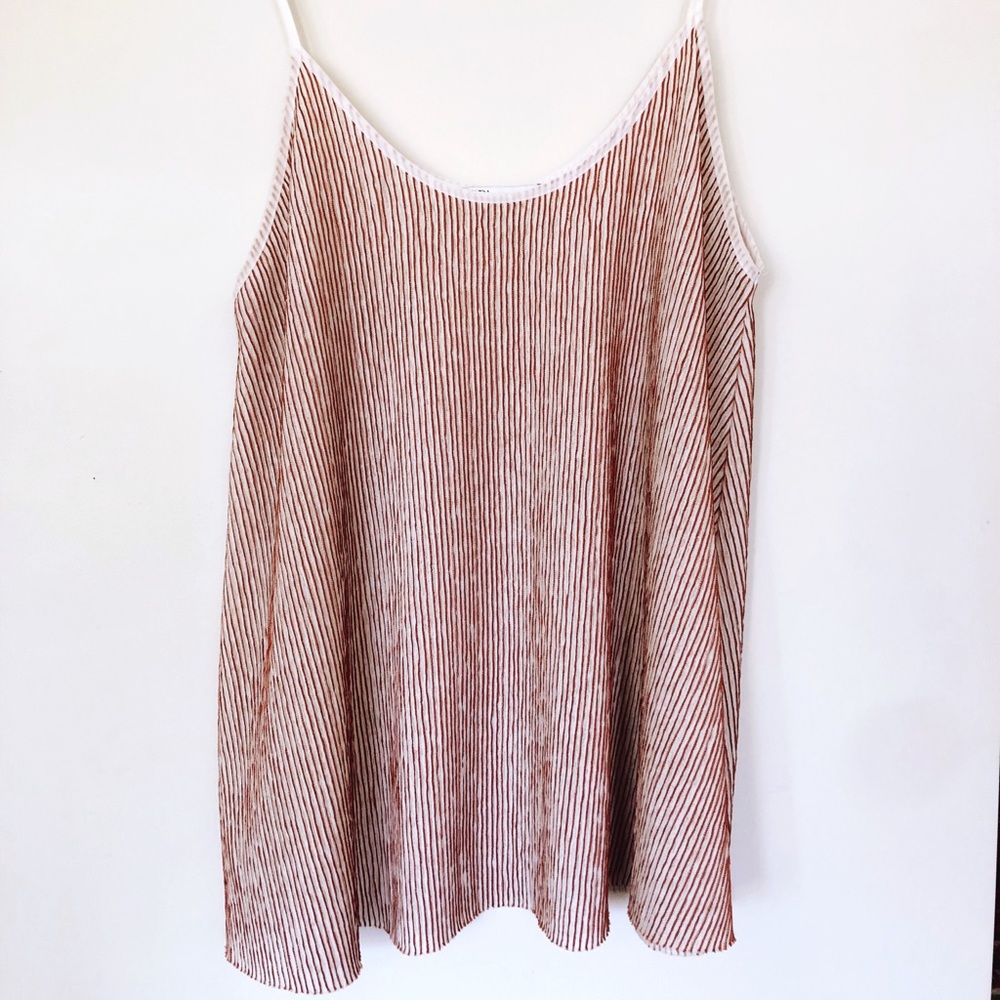 Zara Red and White Striped Oversize Top